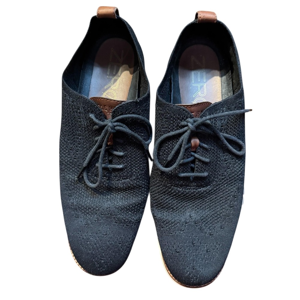 Cole Haan Zerogrand Shoes Mens Size 10.5 Black Knit‎ Casual Sneakers Lightweight